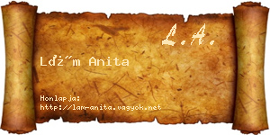 Lám Anita névjegykártya